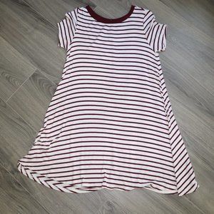 Striped & Flowy T-Shirt Dress